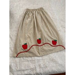 Vintage handmade midi skirt with apples 🍎